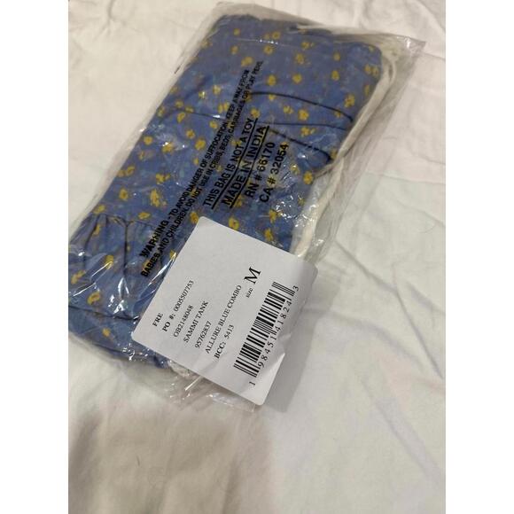 NWT! Free People Sammi Floral Camisole in Allure Blue Combo Size Medium - Picture 5 of 5
